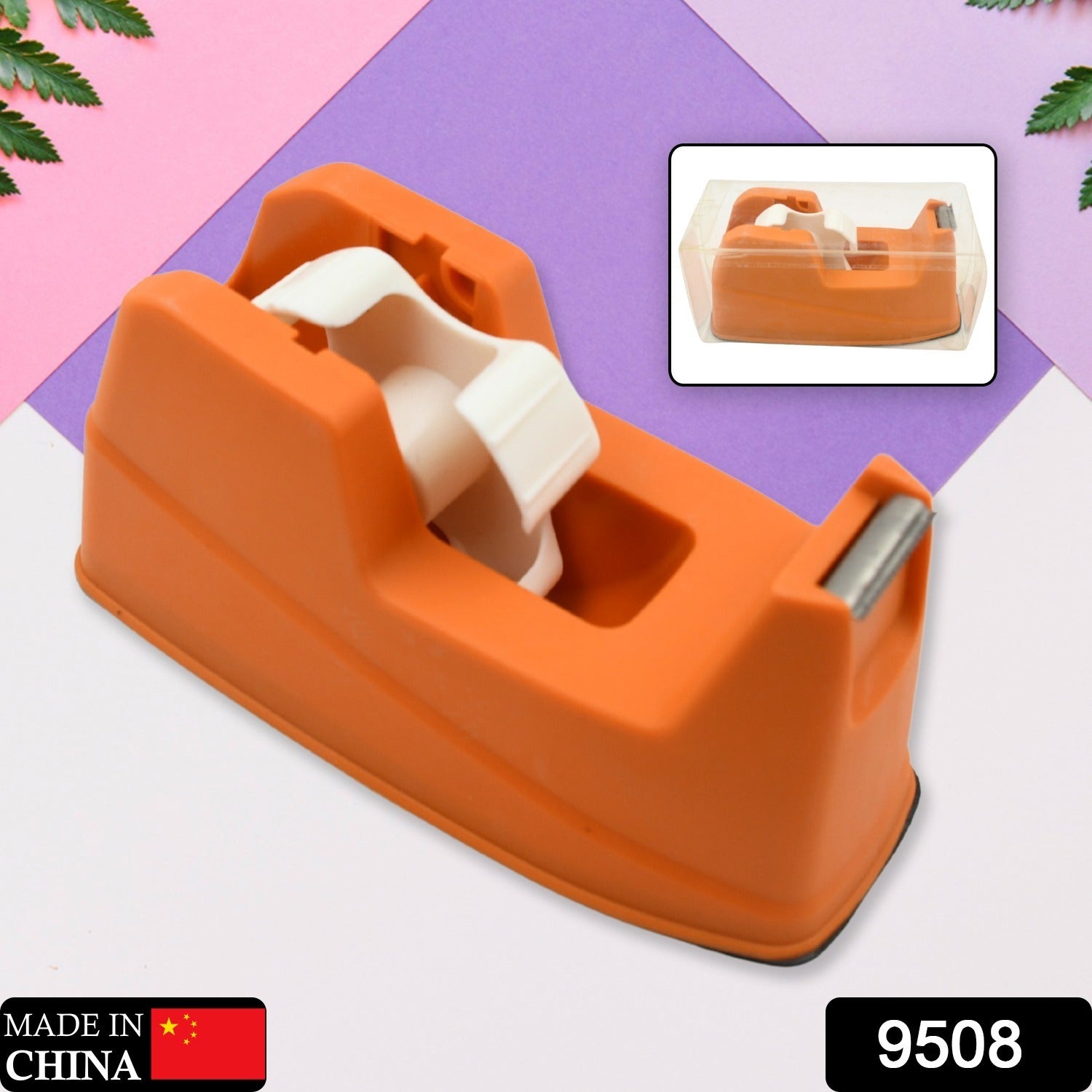 9508 Plastic Tape Dispenser Cutter For Home Office Use Tape Dispenser For Stationary Tape Cutter Packaging Tape (1 Pc  605 Gm) 9508 Plastic Tape Dispenser Cutter For Home Office Use Tape Dispenser For Stationary Tape Cutter Packaging Tape (1 Pc  605 Gm)